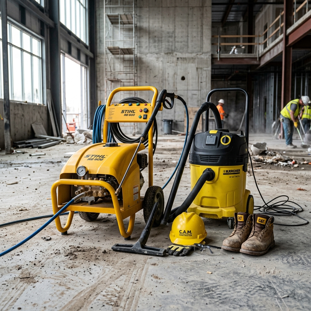 Equipamiento de limpieza industrial y EPP